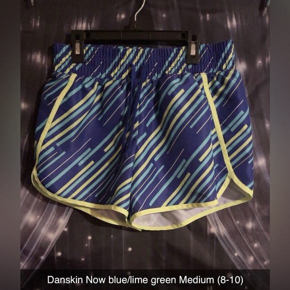 Danskin Now Stylish Blue and Green Women's Shorts - Picture 1 of 1